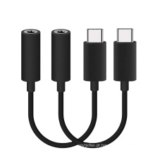 Cabo de adaptador de áudio de fone de ouvido de 3,5 mm